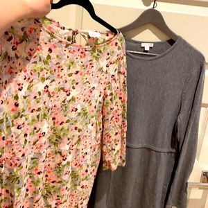 J Jill Tunic bundle! Both Sz L. One linen and one light sweater.